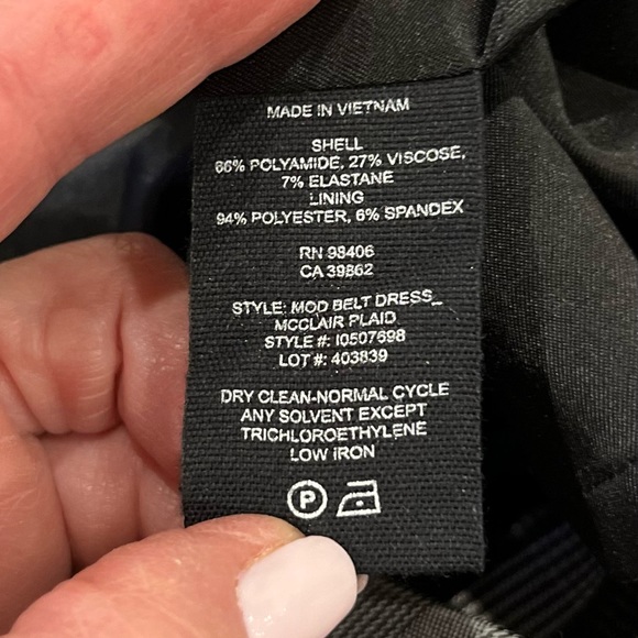 Theory plaid, knee length, belted dress - Picture 6 of 6